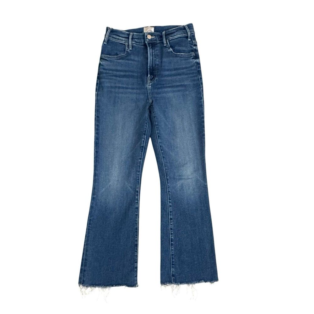 Lil’ Mother Jeans Womens 29 Blue High Rise Lil Hustler Ankle Fray USA Made Denim - Picture 2 of 13